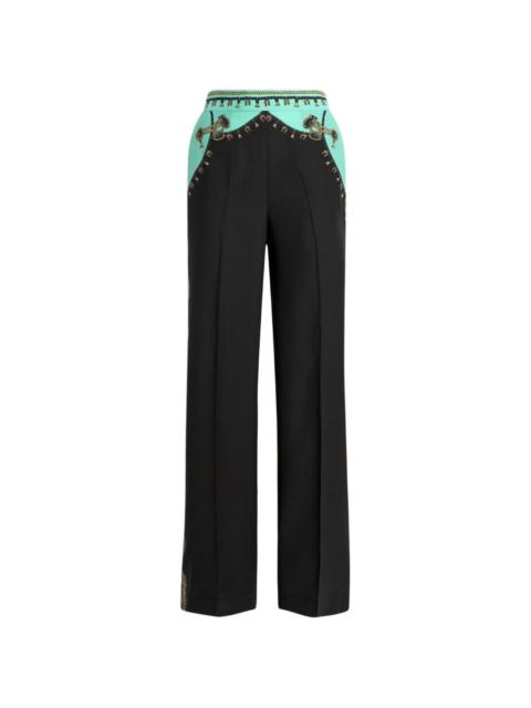Etro Etro Women Printed Silk Trousers
