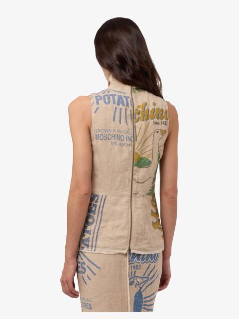 Moschino LINEN AND STRAW TOP