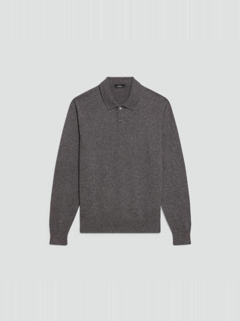 Theory Goris Long-Sleeve Polo Shirt in Cashmere
