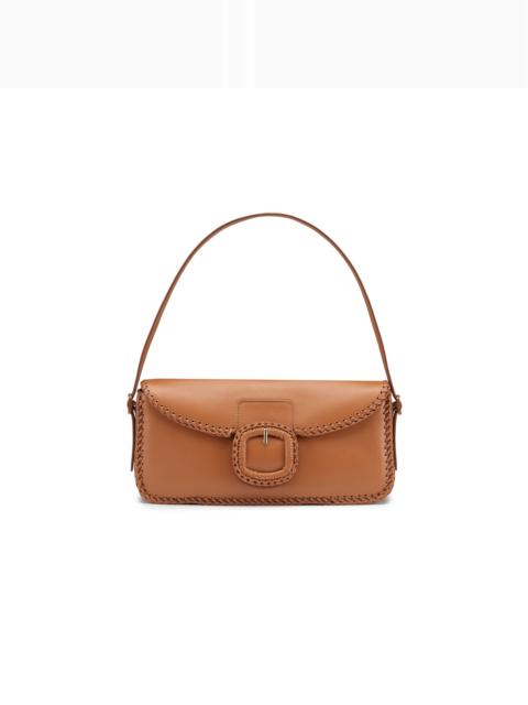 Santoni Brown leather shoulder bag