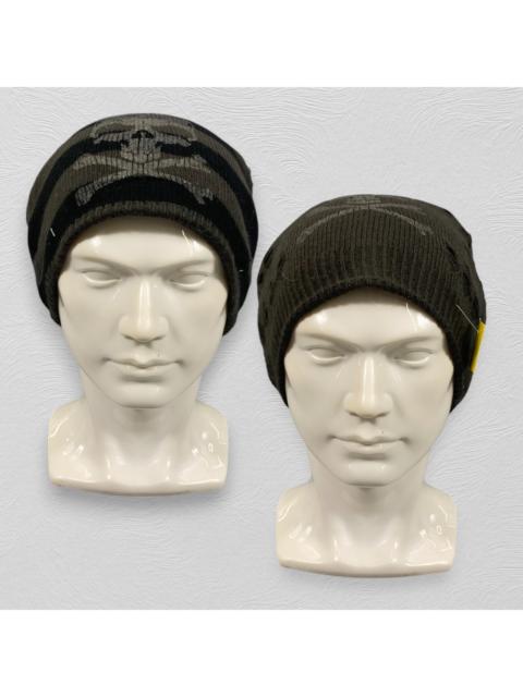 Other Designers Japanese Brand - Skull Stripe Reversible Slouchy Hat -BN820