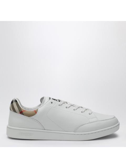 Burberry BURBERRY Set White Check Leather Sneakers New & Authentic (W