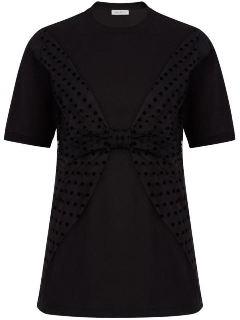 NINA RICCI bow-detail cotton T-shirt