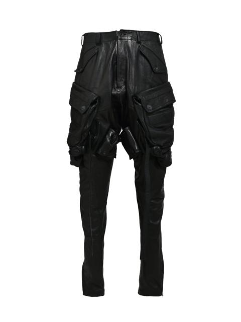 Julius COW SKIN GASMASK CARGO / BLACK