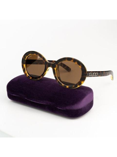 GUCCI SALE! NEW Gucci GG1722SA 002 Spotted Havana Brown Unisex Oval Sunglasses