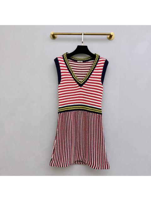 Miu Miu Miu Miu Colorful Woven Knit Dress