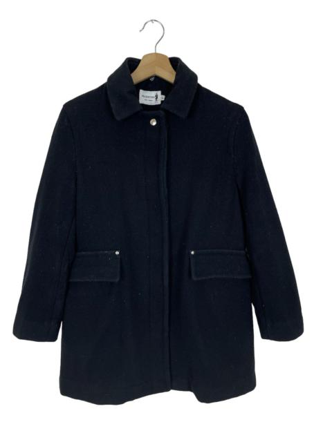 Other Designers VINTAGE BLACK WOOL MACKINTOSH POCKET SCOTLAND
