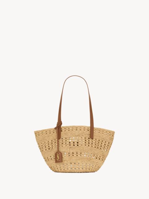 SAINT LAURENT PANIER SMALL BAG IN RAFFIA