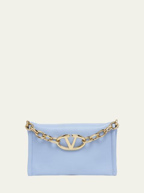 VLOGO Mini Flap Leather Clutch Bag