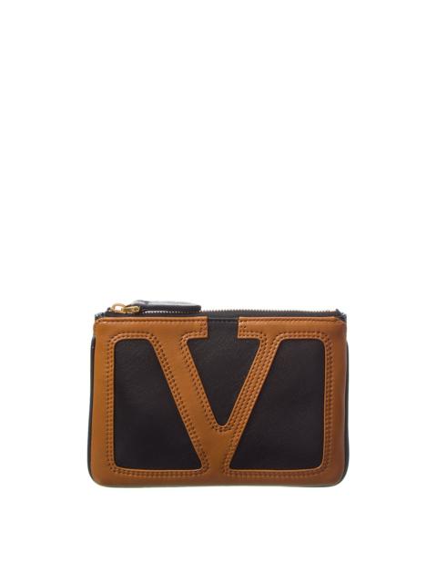 Valentino Valentino VLogo Signature Leather Pouch