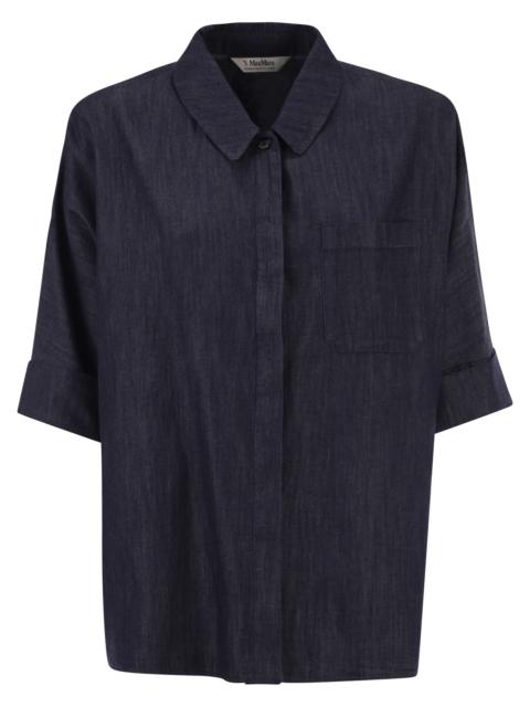 'S Max Mara S Max Mara Women Stmrugiada - Lightweight Denim Shirt With Short Sleeves