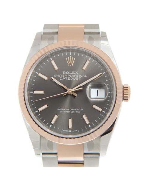 Rolex Datejust 36 Dark Rhodium Dial Automatic Men's Steel and 18k Everose Gold Oyster Watch 126231DR