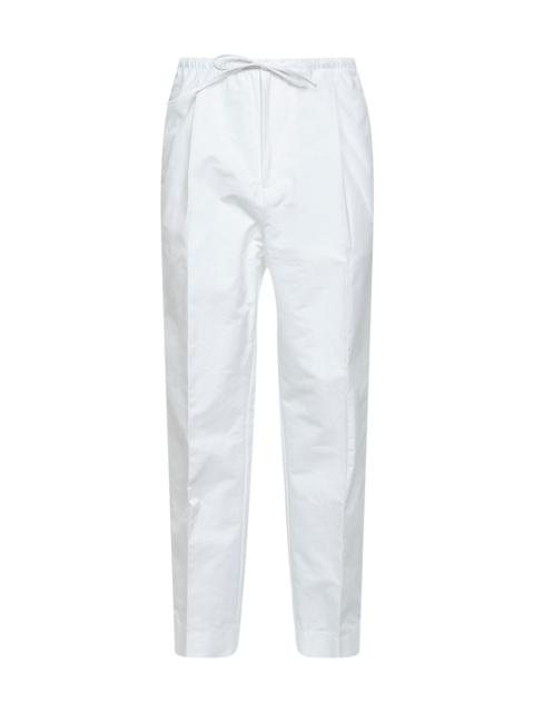 Bottega Veneta Bottega Veneta Men White Cotton Poplin Drawstring Trousers
