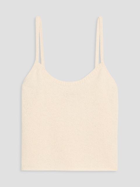 The Elder Statesman Nora Lite bouclé-knit cotton camisole