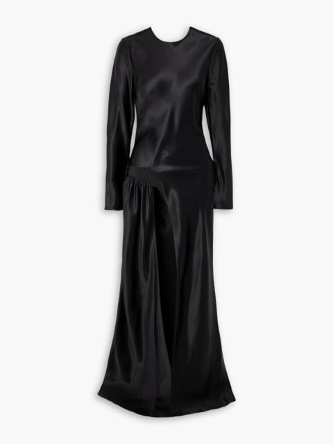 CHRISTOPHER ESBER Palladium open-back draped satin gown