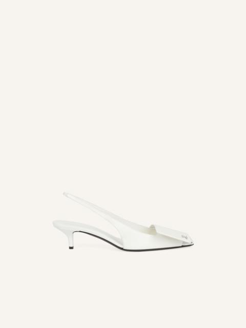 courrèges FOLD ICED LEATHER SLINGBACKS
