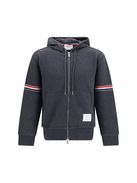 Thom Browne Thom Browne Classic Loopback 4-Bar Zip-up Hoodie Charcoal