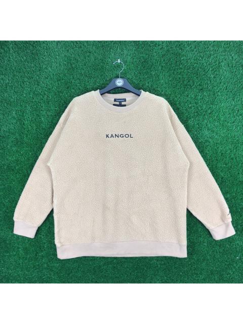 Other Designers Vintage - Vintage Kangol Embroidered Spell Out Logo Sherpa Sweater