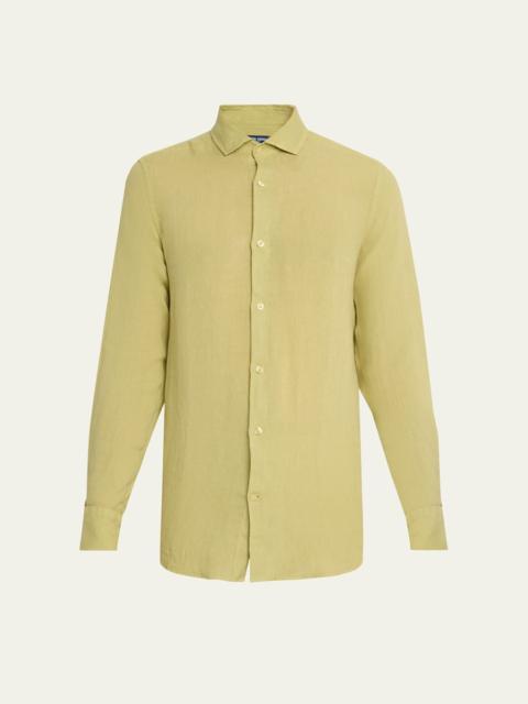 FRESCOBOL CARIOCA Men's Antonio Linen Casual Button-Down Shirt