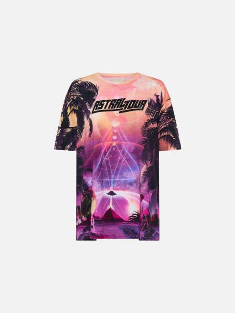 CAMILLA OVERSIZED BAND TEE - PURPLE/MULTI