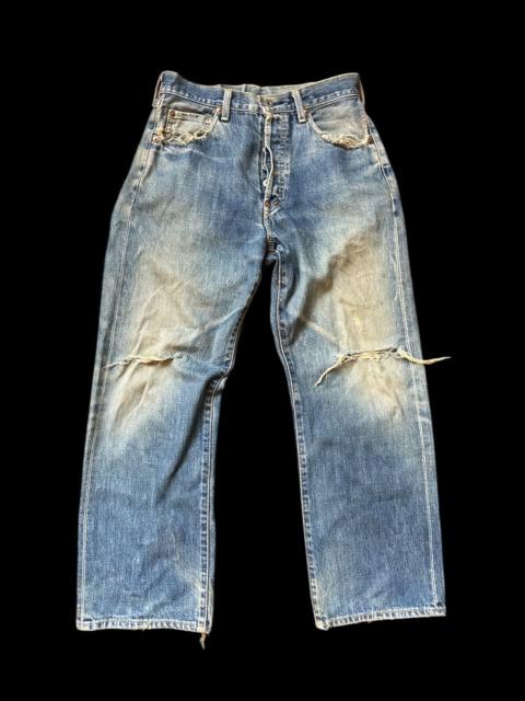 Levi's VINTAGE LEVI'S 702-XX BIG E DISTRESSED SELVEDGE JEANS