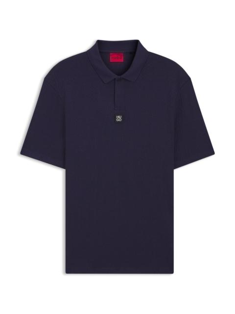 HUGO RELAXED-FIT POLO SHIRT WITH JACQUARD PATTERN