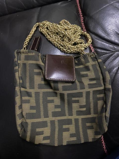 FENDI Authentic Fendi Zucca Monogram shoulder CUSTOM CHAIN