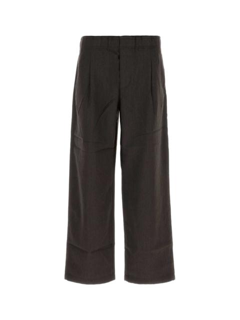 Our Legacy Our Legacy Men Dark Brown Wool Leisure Wide-Leg Pant