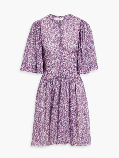 Isabel Marant Étoile Larili ruched printed cotton-voile mini dress
