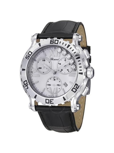 Pre-owned Chopard Happy Sport Chronograph White Dial Ladies Watch 288499-3001