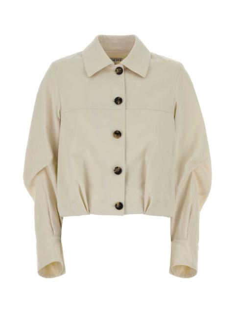 Loewe Loewe Women Ivory Cotton Blend Jacket