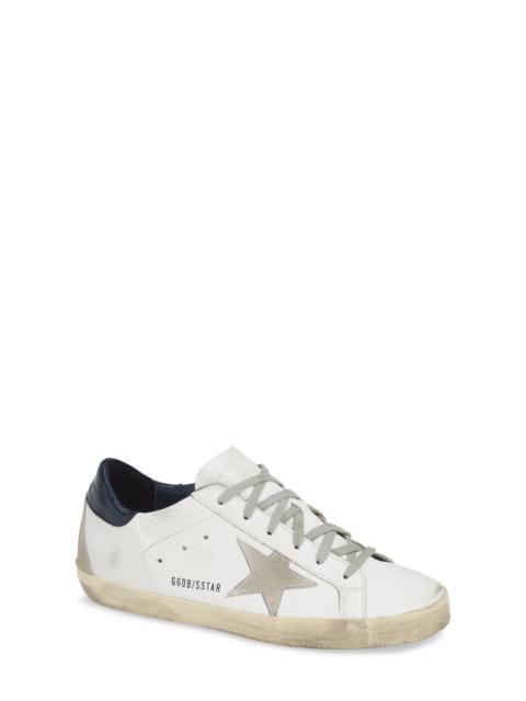 Golden Goose Golden Goose Super-Star Low Top Sneaker in White/Ice/Night Blue at Nordstrom