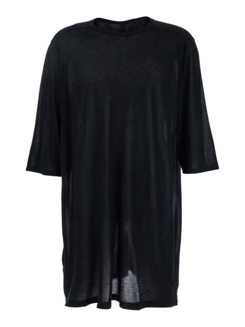 Rick Owens Rick Owens Men 'Jumbo' Black Round Neck T-Shirt In Cotton Man
