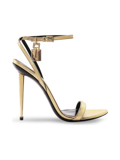 TOM FORD Laminated Leather Sandals With Iconic Padlock