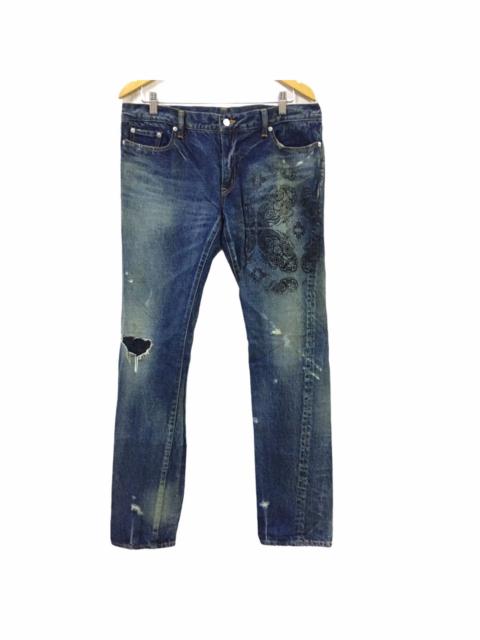 Other Designers Swagger Japan Tattoed Distressed Jeans 32x32