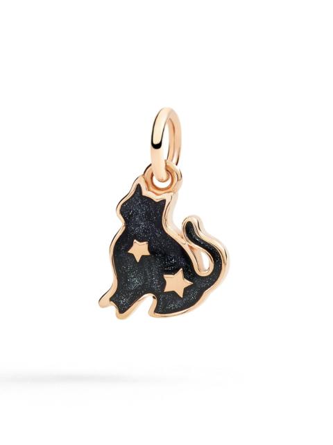DoDo CAT CHARM ROSE GOLD & BLACK ENAMEL