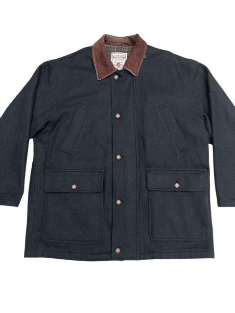 Other Designers Japanese Brand × Other × Vintage - Vintage Bonmarlen Wool Hunting Jacket Leather collar