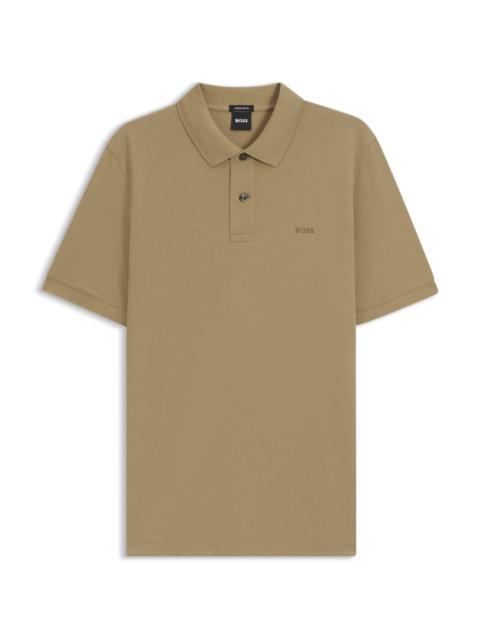 BOSS PALLAS POLO SHIRT IN COTTON PIQUÉ WITH EMBROIDERED LOGO