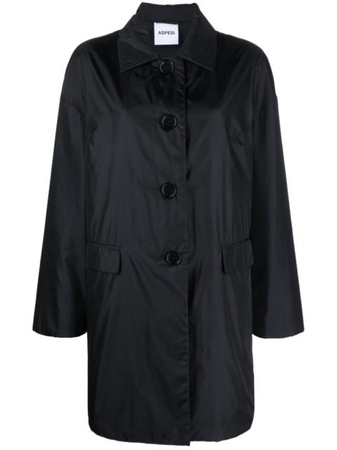 Aspesi buttoned-up padded trench coat