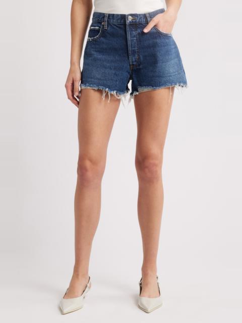 FRAME FRAME The Hang Frayed Hem Denim Short in Rafael at Nordstrom