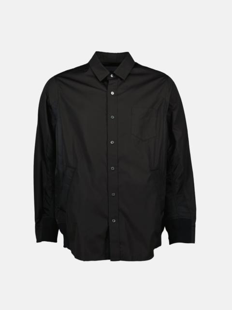 sacai Chemise en popeline et nylon