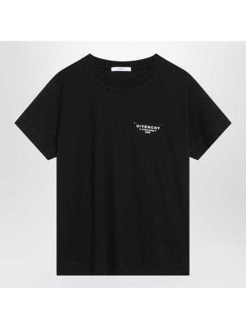 Givenchy Givenchy Black Cotton T-Shirt With Logo Women