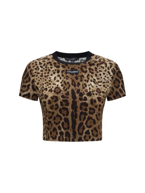 Dolce & Gabbana Dolce & Gabbana Leopard-print Cropped T-shirt Animal