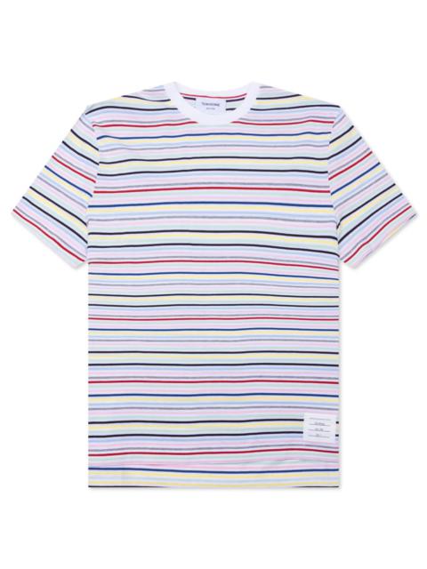 Thom Browne MIDWEIGHT JERSEY STRIPE S/S TEE - MULTI