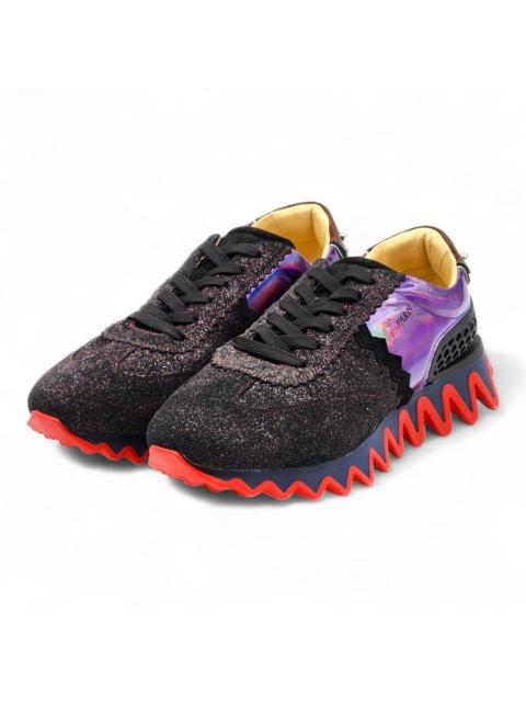 Christian Louboutin Loubishark Glitter Purple Men's Sneakers EU 45.5 US 12.5 NWB
