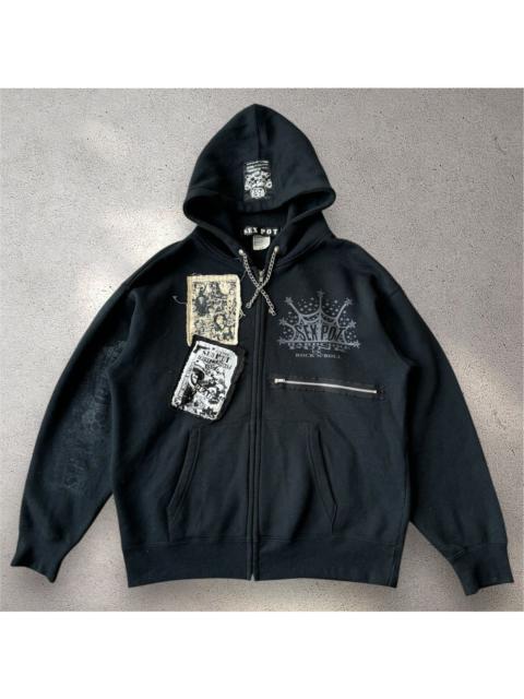 Other Designers Japanese Brand - Sex Pot Revenge Punk Riot Poem Chain Laces Hoodies