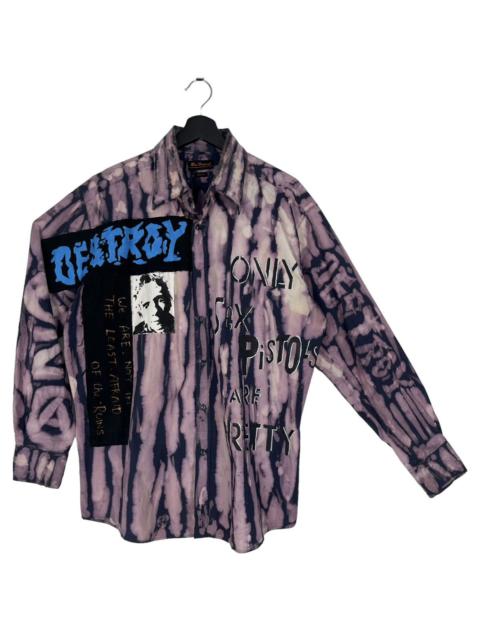 Other Designers Custom - Vintage Sex Pistols Destroy Punk Muslin Shirt