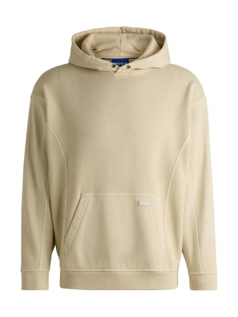 HUGO COTTON-TERRY HOODIE WITH VINTAGE EYELETS