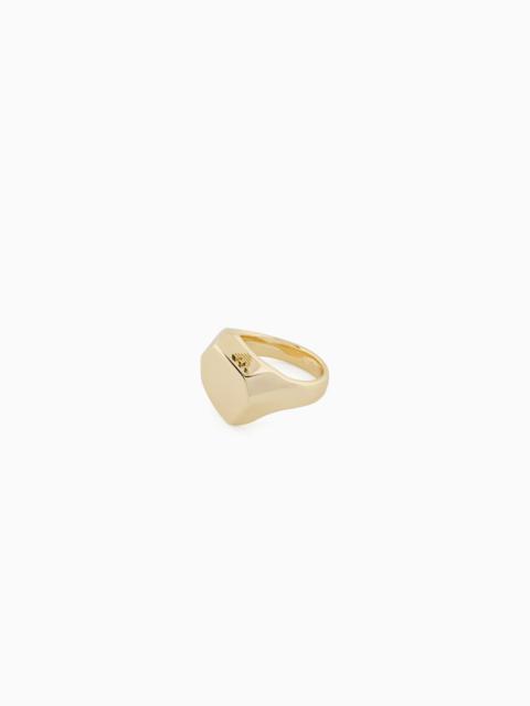 EMPORIO ARMANI GOLD-TONE BRASS CENTER FOCAL RING