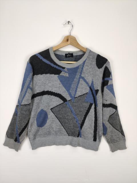 Other Designers Vintage - Vintage Wool Knit Sweater Abstract Art